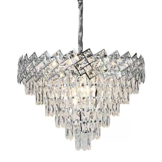 Cristal Candelabra Jordan 10 x E27 Srebrna Cristal Candelabra Domyślny tytuł Alessandro Design