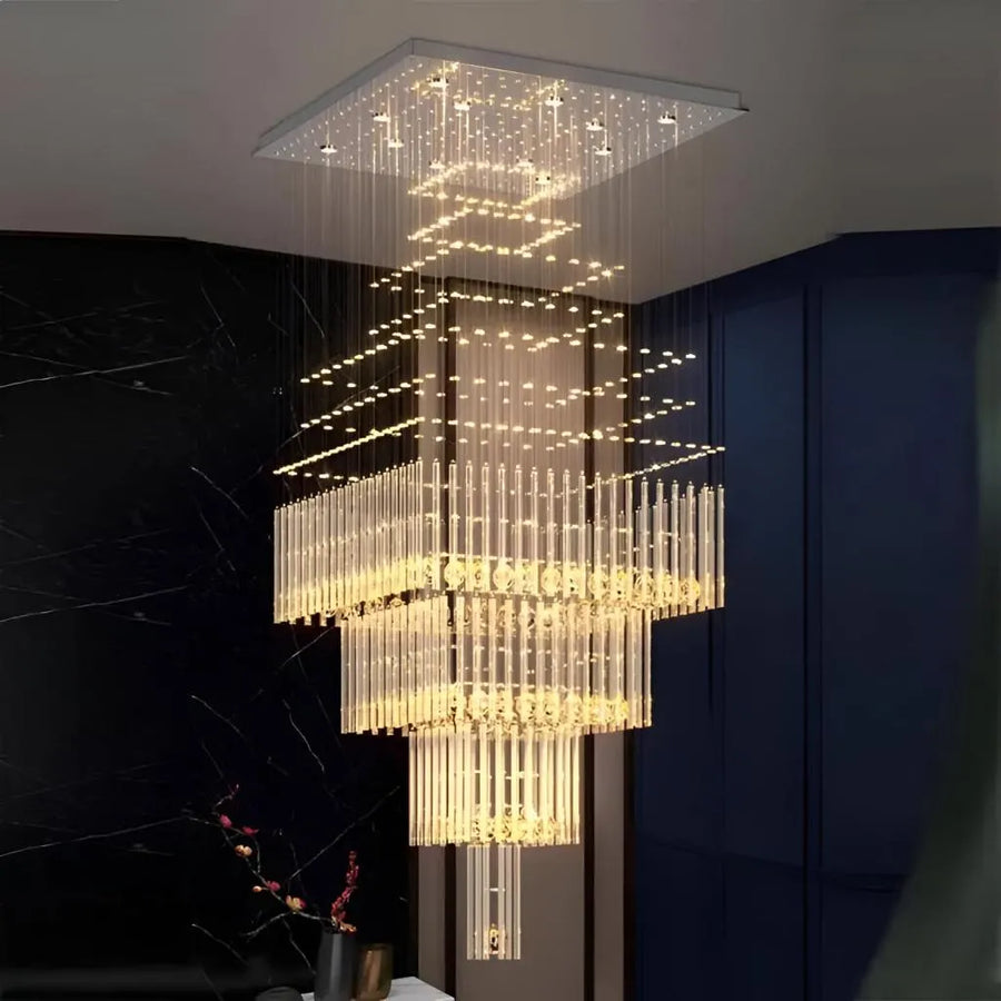Żyrandol kryształowy LED 80W Conti Gold 60cm