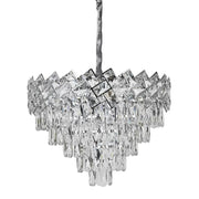 WINDSOR Eleganza kryształowy żyrandol 5x E27, średnica 49 cm, błyszczący chrom, regulowana wysokość 