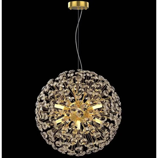 MINUET Kryształowy Żyrandol 8x G9, Średnica 40cm, Błyszczące Złoto, Regulowana Wysokość Nowoczesne Żyrandole Domyślny Tytuł Alessandro Design