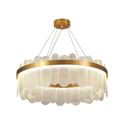 Żyrandol LED Alvaro 128W ściemnialny z pilotem, złoty 