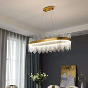 Żyrandol LED z pilotem Federico 105W ściemnialny złoty 