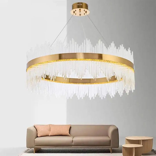 Żyrandol LED ze zdalnym Gonzalo 98W przyciemniany złoty kandelabr Cristal domyślny tytuł Alessandro Design