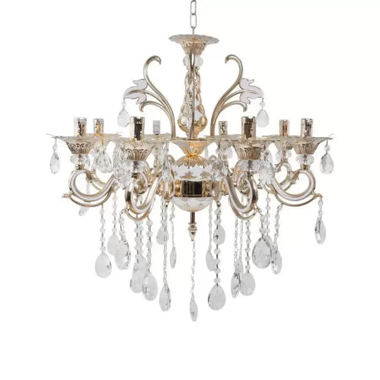 Ludovico Candelabra, 8xE14, złote, metalowe i kryształowe klasyczne świeczniki Domyślny tytuł Alessandro Design