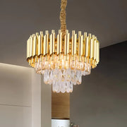 VERSAILLES Nobile Kryształowy Żyrandol 5xE14, Średnica 40cm, Złoty, Regulowana Wysokość