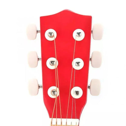 Drewniana gitara dla dzieci, wielokolorowa, drewno