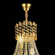 Żyrandol kryształowy 9XE14 Nardo Gold, szerokość 50 cm, wysokość 70 cm