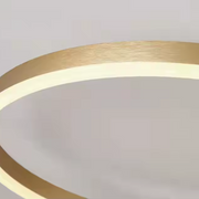 Żyrandol LED z pilotem RIGA LILITH 94W, 3 okręgi, światło zimne/ciepłe/neutralne, ściemnialny, błyszczący złoty