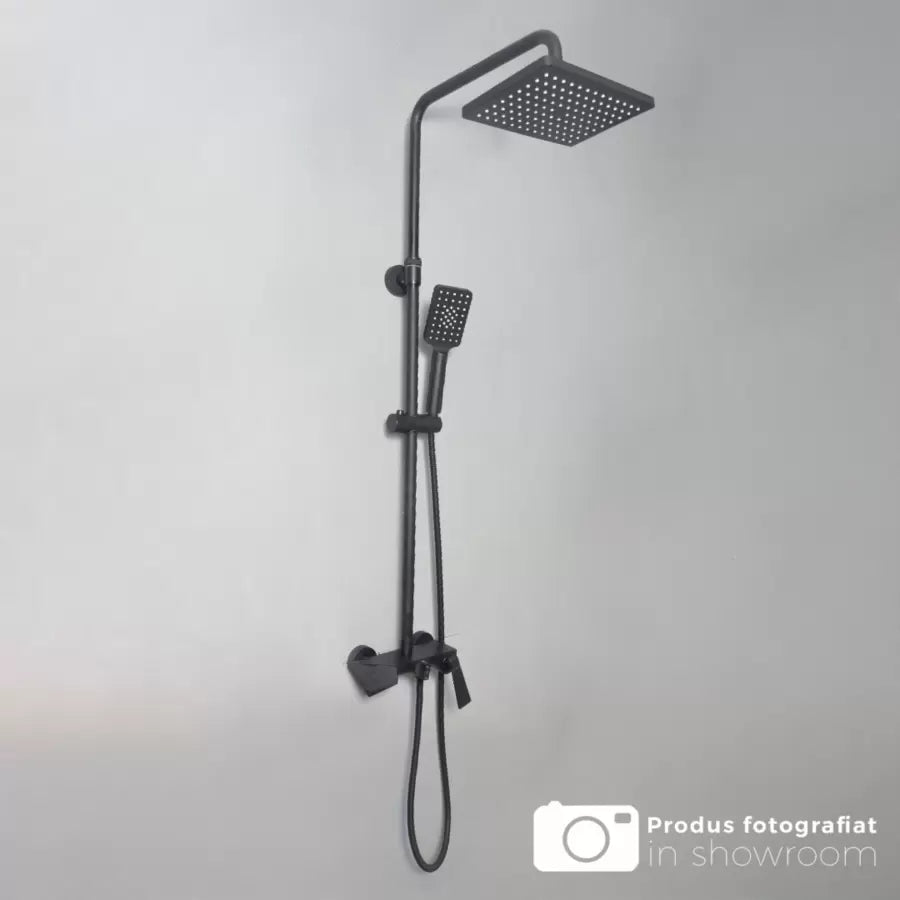 Kolumna prysznicowa, mosiądz sanitarny, czarny, 6720H