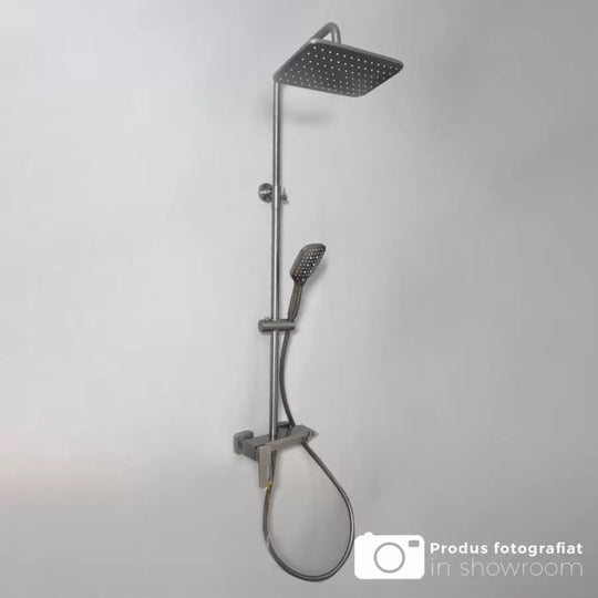 Kolumna prysznicowa, mosiądz sanitarny, satyna, baterie i kolumny prysznicowe 9810N Tytuł domyślny Alessandro Design