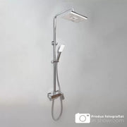 Kolumna prysznicowa z regulowaną słuchawką prysznicową i głowicą, mosiądz sanitarny, chrom, 9920
