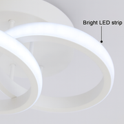 Żyrandol LED VERTEX CIRCULA 22W, 2 koła, metalowe ramki, światło zimne/ciepłe/neutralne, biały