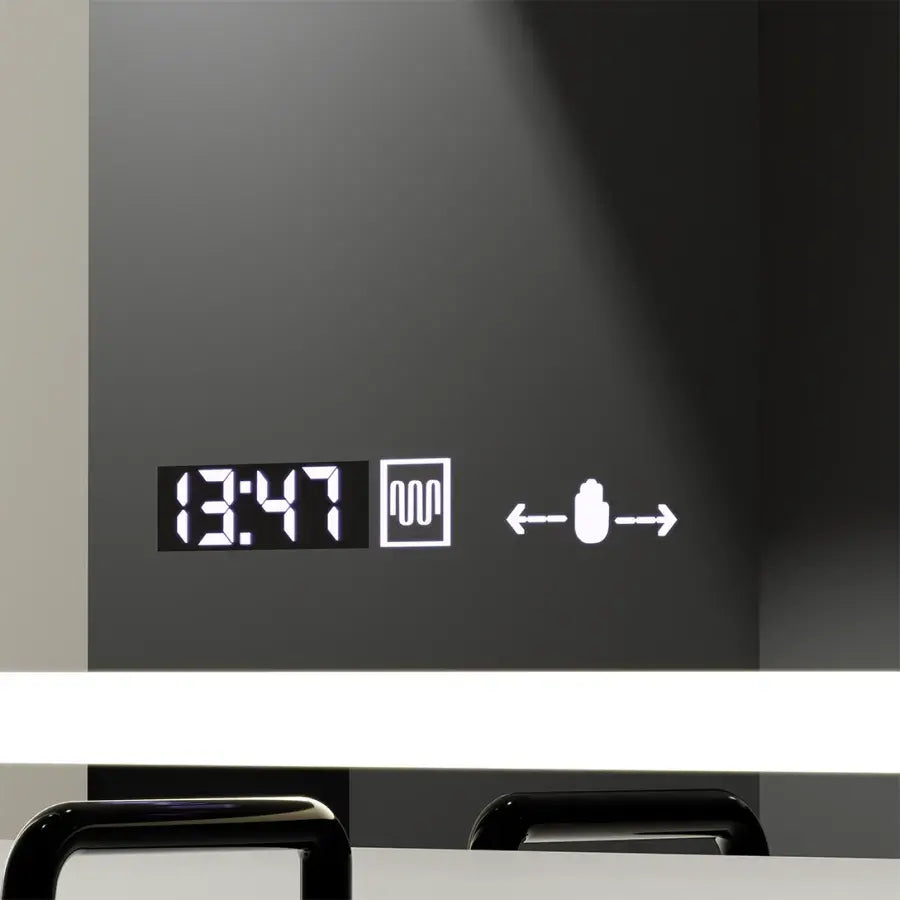 Prostokątne lustro LED 120X70cm Radiant MotionGlow Sensor Marcello Defog System Zegar i termometr Ściemnialny