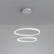 LED żyrandol LED zawieszony z pilotem Christine, 69W, 2 kół, zimno/gorące/neutralne światło, niestabilne, białe, regulowana wysokość