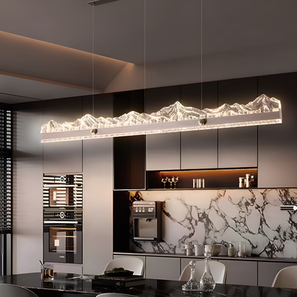 Zawieszany żyrandol LED z pilotem MARISTELLA 90W, światło zimne/ciepłe/neutralne 3000K/4000K/6000K, możliwość przyciemniania, regulowana wysokość, złoto, metal i kryształ