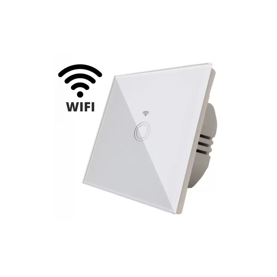 Prosty przełącznik dotykowy WI-FI szkło hartowane białe