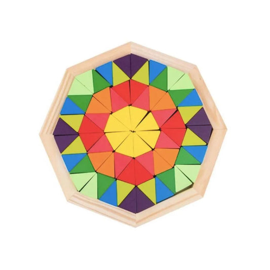 Puzzle Cubism Gra Wielokolorowa, 72 Elementy, Drewno