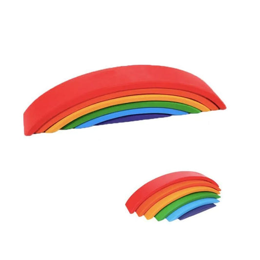 Gra logiczna Bright Rainbow, 6 elementów, wielokolorowa, drewno