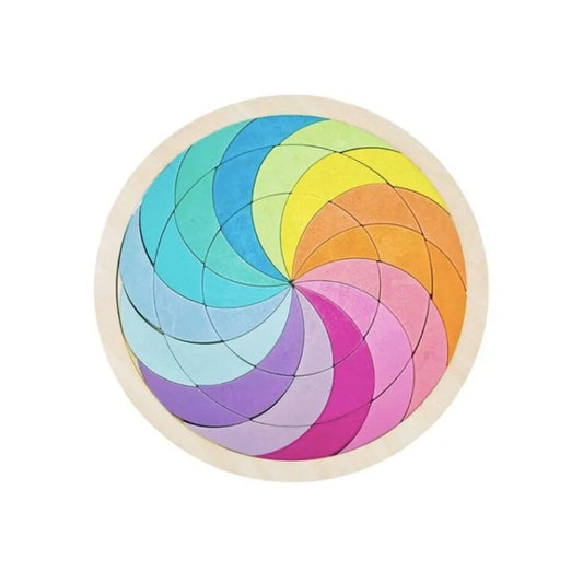 Wielokolorowa gra logiczna Mandala, 45 elementów, drewno