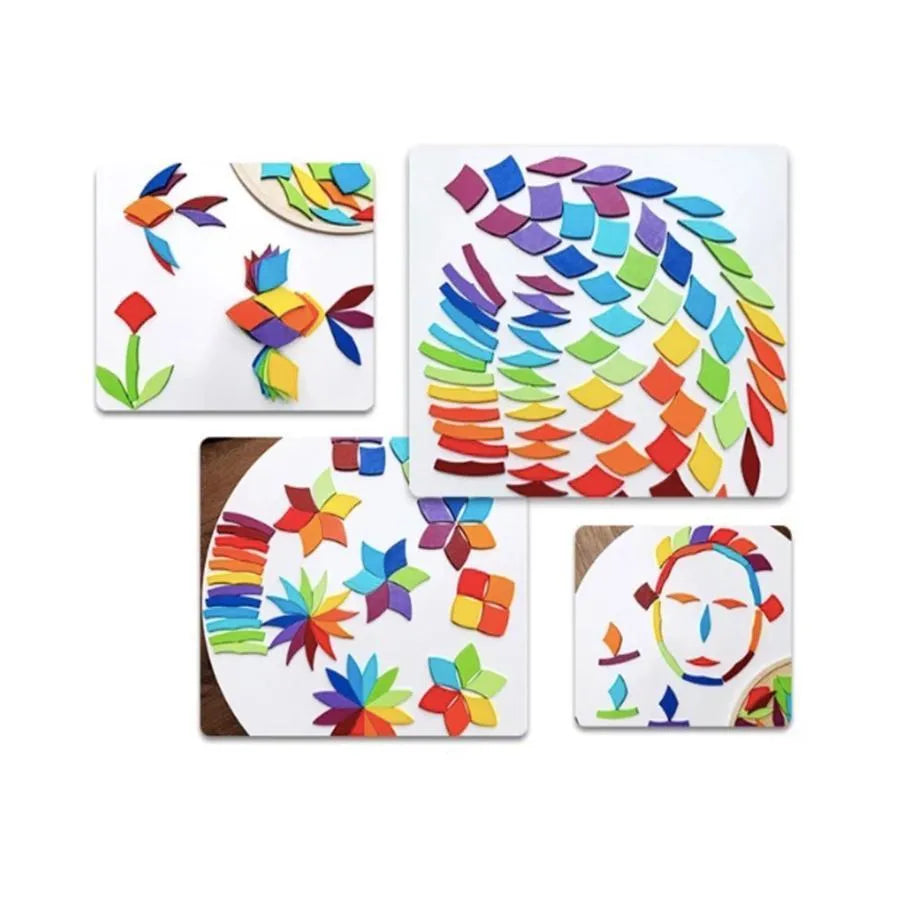 Wielokolorowa gra logiczna Mandala, 45 elementów, drewno
