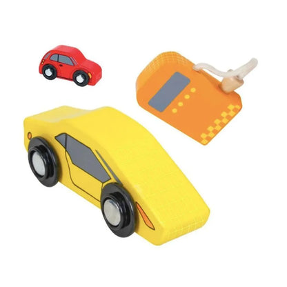 Zabawka Parking Samochodowy, 30 Elementów, Wielokolorowy, Drewno