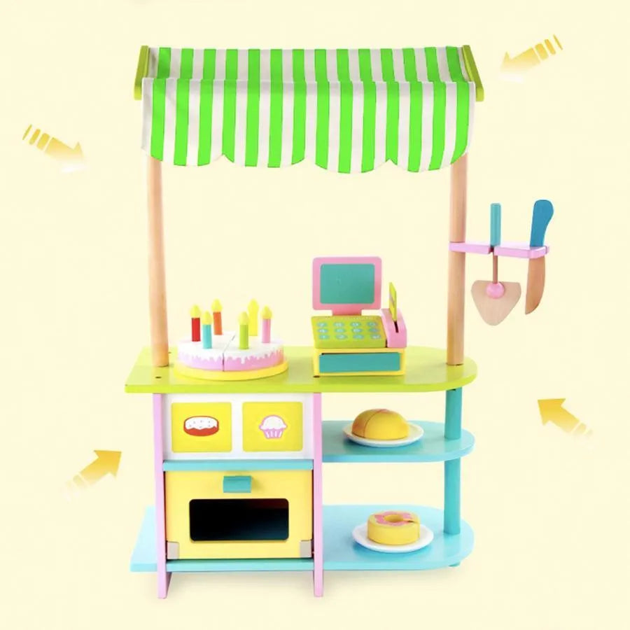 Stojak na smakołyki Little Treats, 40 elementów, wielokolorowy, drewno i tkanina