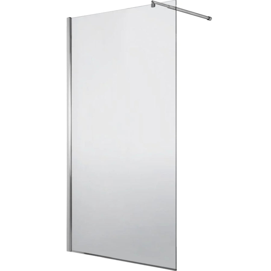 Paravan duș Walk-In 100x195 cm, sticlă securizată 8 mm, satin, profil metalic rezistent