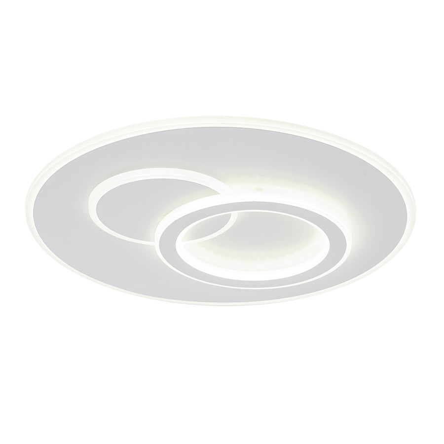 LED żyrandol z pilotem Nolux Luminosa, 120W, 3 kół, zimno/gorące/neutralne światło, niestabilne, białe