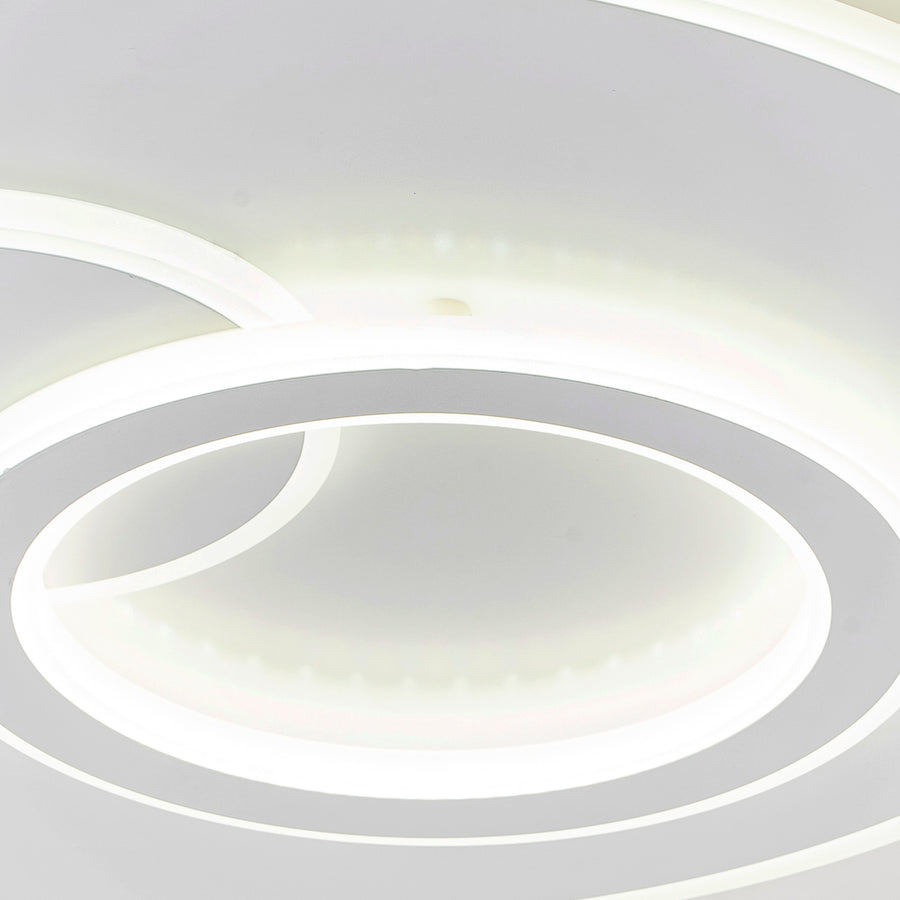 LED żyrandol z pilotem Nolux Luminosa, 120W, 3 kół, zimno/gorące/neutralne światło, niestabilne, białe