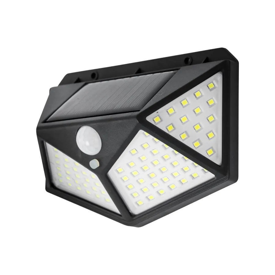 Lampa Solarna z Czujnikiem Ruchu, 100 Diod LED, 20 W, IP.65, Czarna