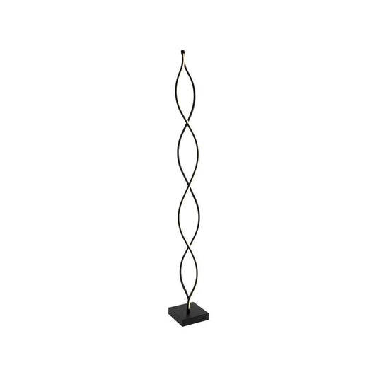 Lampa podłogowa LED Piscius, 120 W, zimne/ciepłe/neutralne światło, metal i akryl, czarny