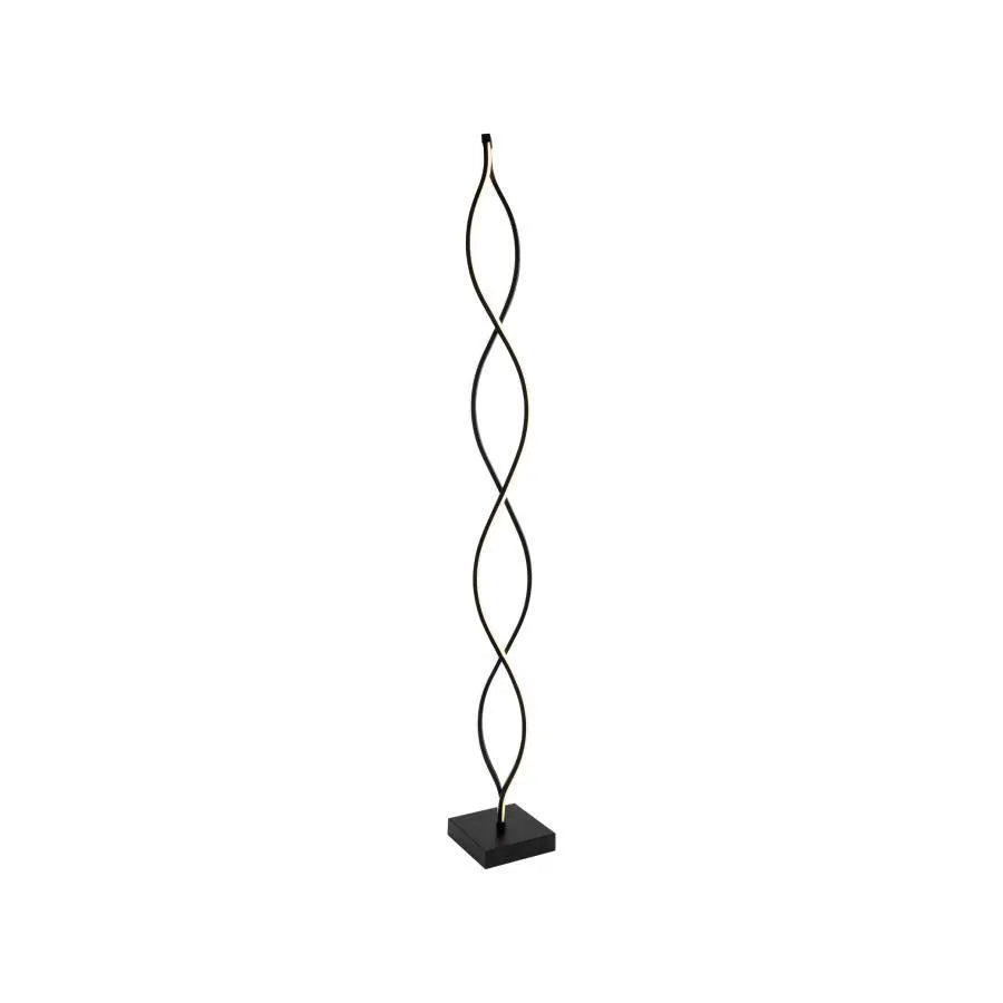 Lampa podłogowa LED Piscius, 120 W, zimne/ciepłe/neutralne światło, metal i akryl, czarny