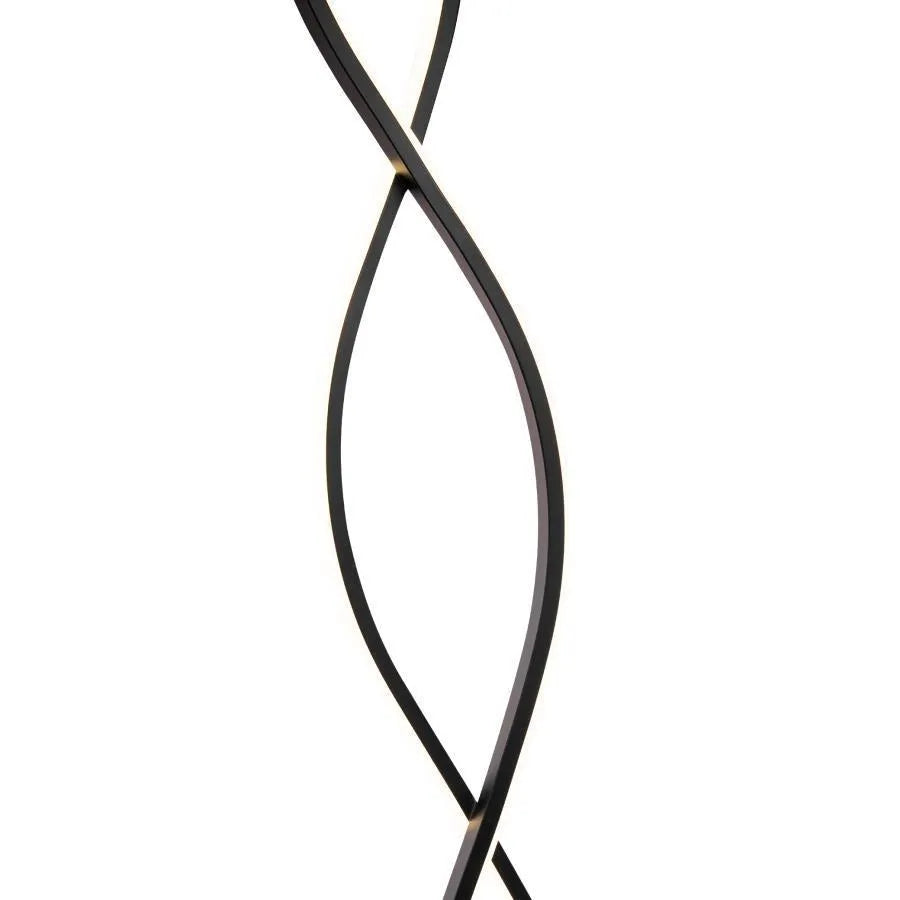 Lampa podłogowa LED Piscius, 120 W, zimne/ciepłe/neutralne światło, metal i akryl, czarny