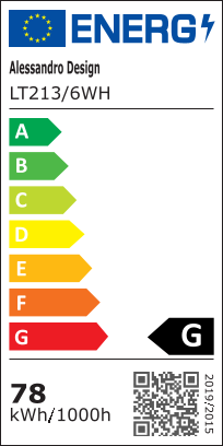 Żyrandol LED z pilotem i kryształem DAISY 72W, 6 elementów, zimne/ciepłe/neutralne światło, ściemnialny, biały