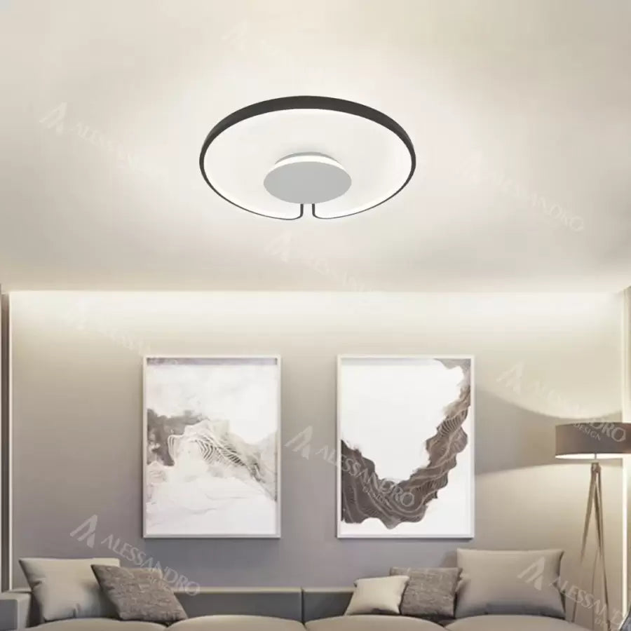 Żyrandol LED ADARA 90W, okrągły, światło neutralne, 4000K, czarny