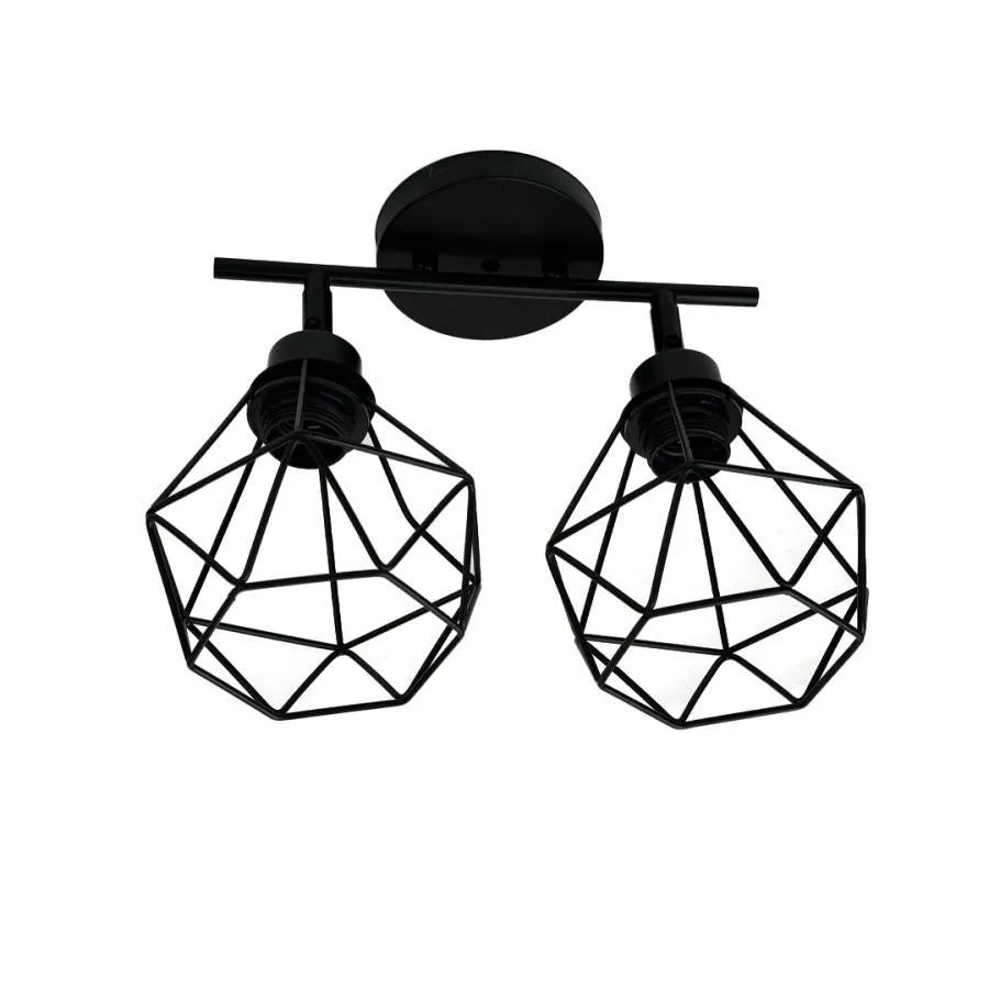 Żyrandol Aerope, 2x E27, Metal, Czarny 