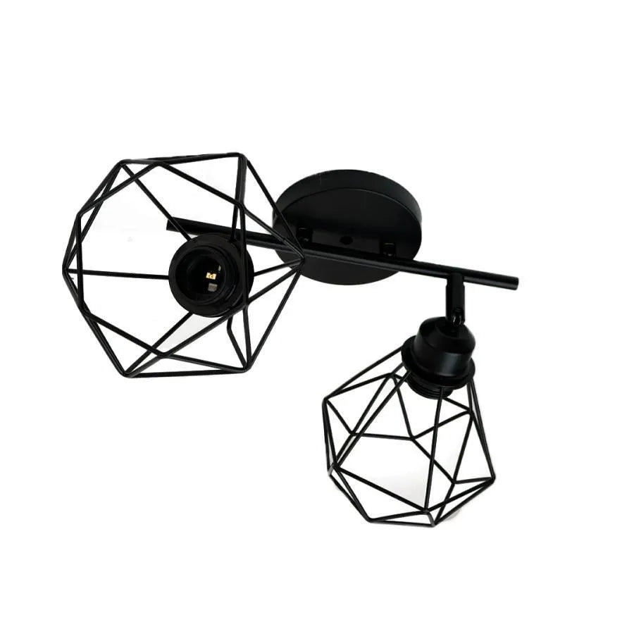 Żyrandol Aerope, 2x E27, Metal, Czarny 