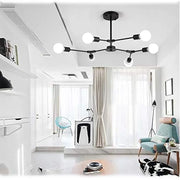 Żyrandol Architek Hexa, 6 x E27, czarny, metalowy