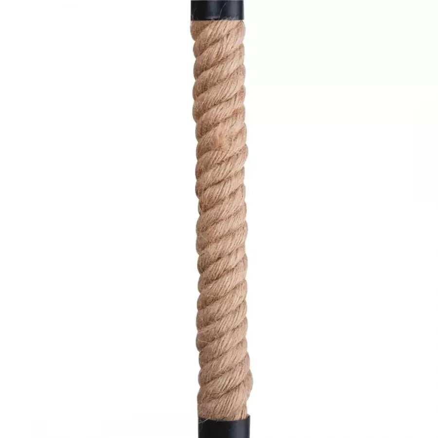Żyrandol linowy, 2*E27, brązowy, metal i lina