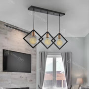 Żyrandol Fresi, 3*E27, Metal, Czarny