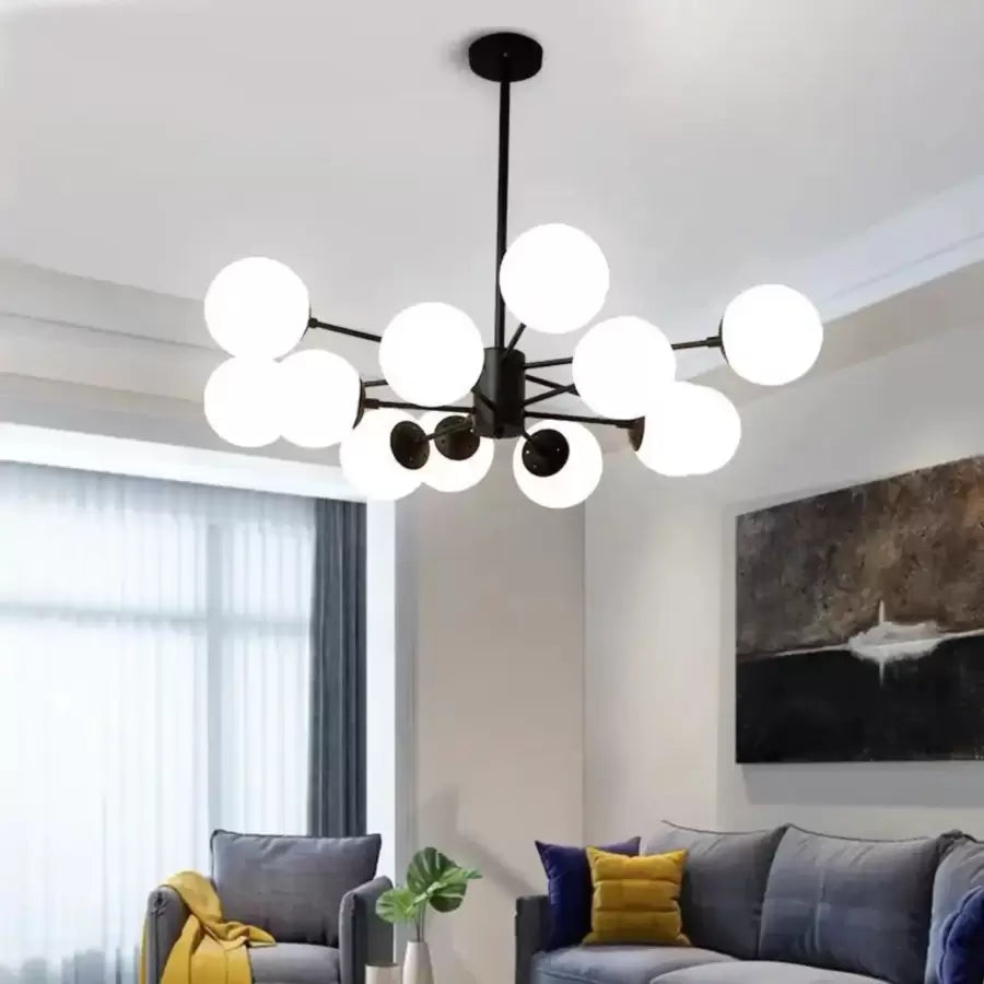 Żyrandol Kashton 12x E27 Czarny