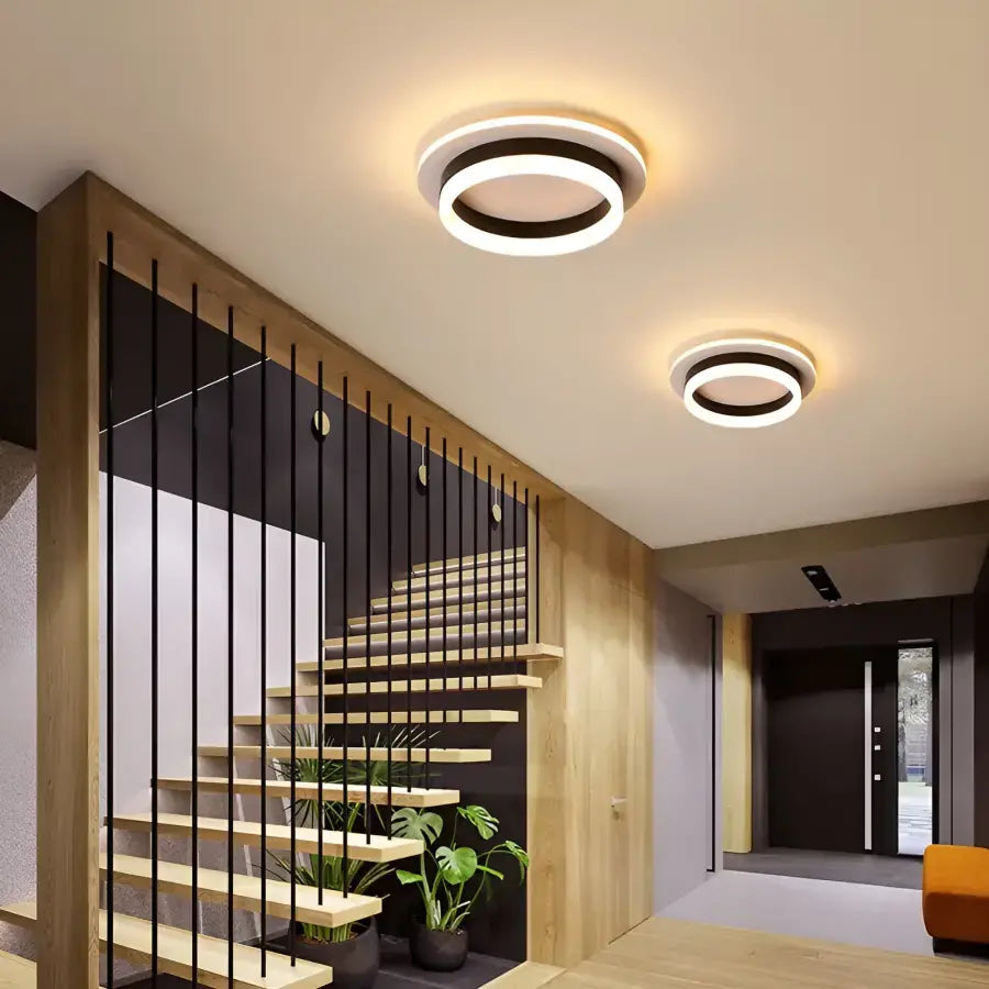 Żyrandol LED SOLENA ROTONDA 13W, średnica 25 cm, światło zimne/ciepłe/neutralne, czarno-biały
