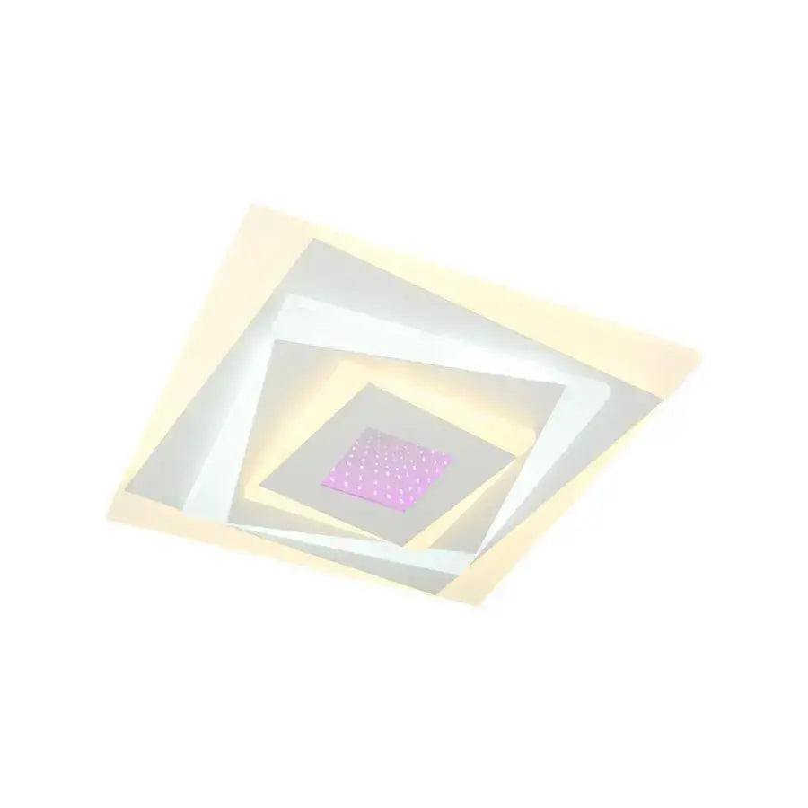 Żyrandol 3D LED NIVARA Square, średnica 30 cm, 20 W RGB, biały, zimne/ciepłe/neutralne światło