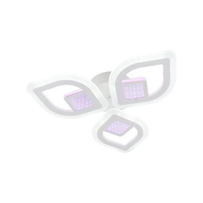 Żyrandol LED z pilotem ZENI 3D 60 W, 3 elementy, światło zimne/ciepłe/neutralne, ściemnialny, biały