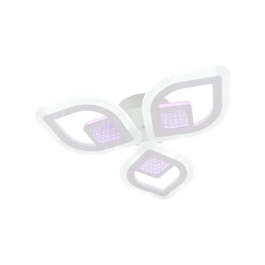 Żyrandol LED z pilotem ZENI 3D 60 W, 3 elementy, światło zimne/ciepłe/neutralne, ściemnialny, biały