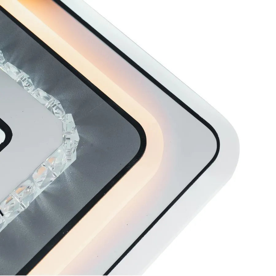 Żyrandol LED z kryształem ARABELA 35W, światło zimne/ciepłe/neutralne, biały