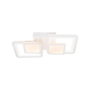 Żyrandol LED z pilotem BALANS 44W, 2 kwadraty, światło zimne/ciepłe/neutralne, ściemnialny, biały