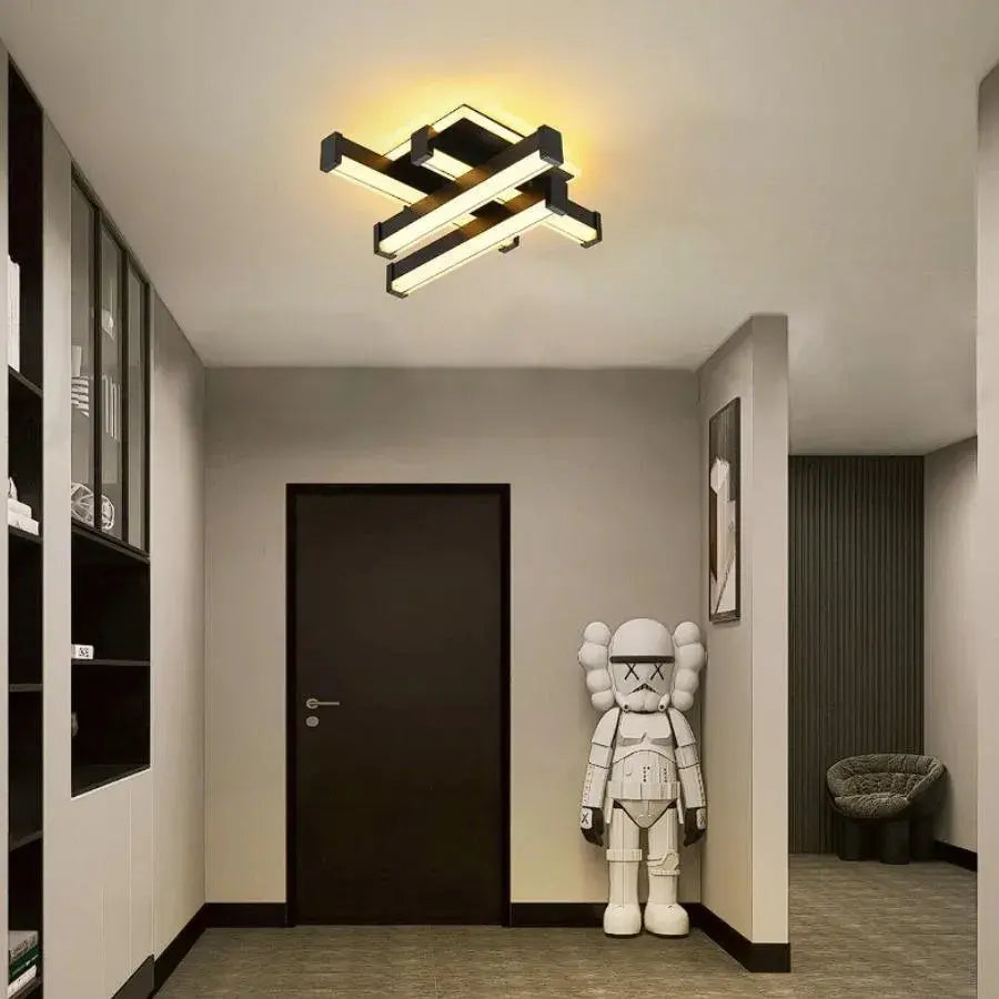 Żyrandol LED CADE 54W, 4 elementy, liniowy, światło zimne/ciepłe/neutralne, czarny