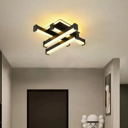 Żyrandol LED CADE 54W, 4 elementy, liniowy, światło zimne/ciepłe/neutralne, czarny