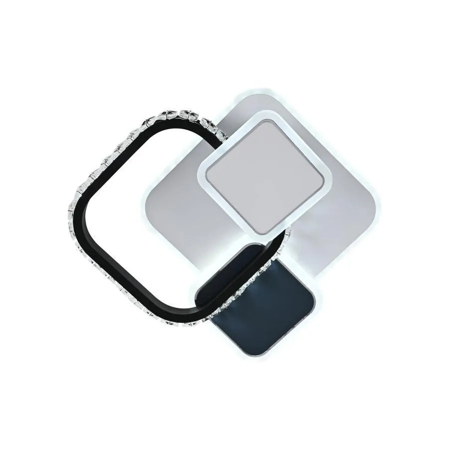 Żyrandol LED Carisa 48W, akryl i metal, biały i czarny